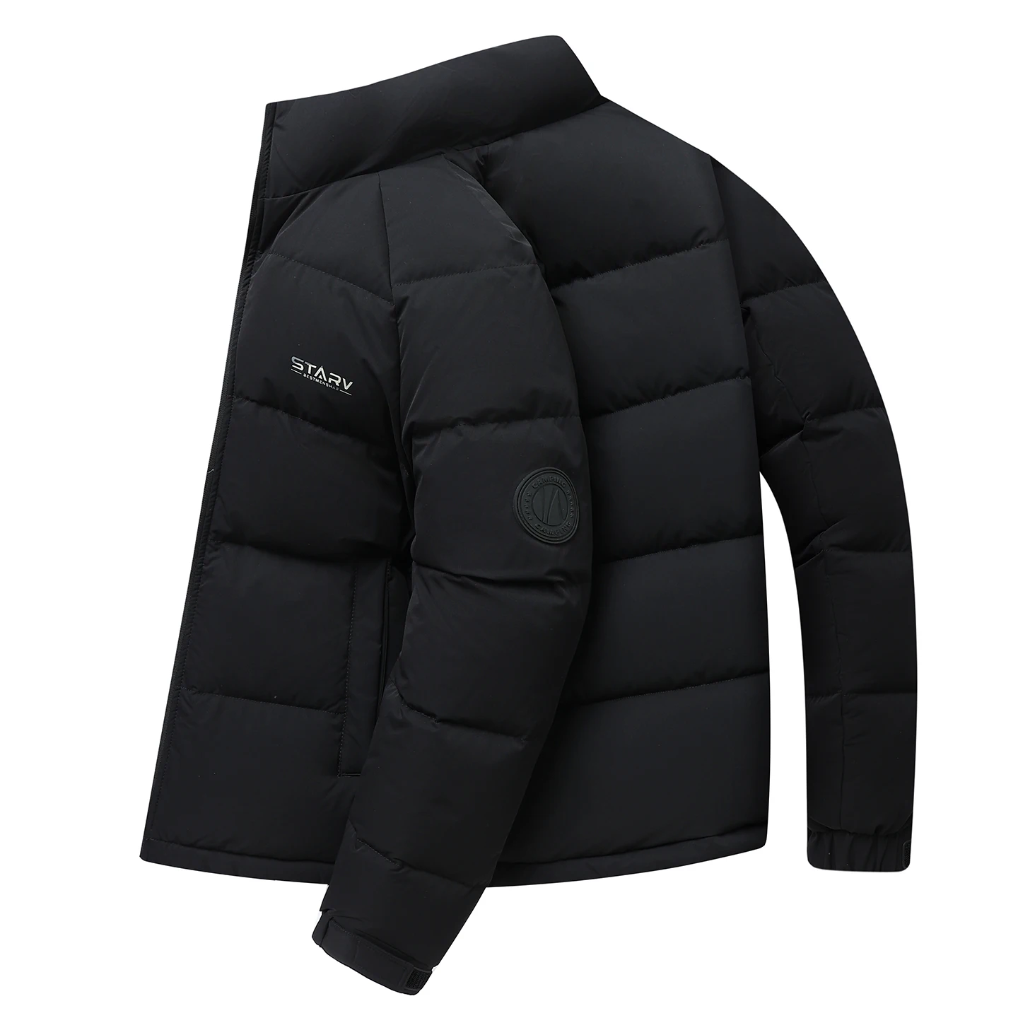 New national standard 90% down stand-up collar men's down jacket, high-neck winter jacket, warm down cotton-padded jacket