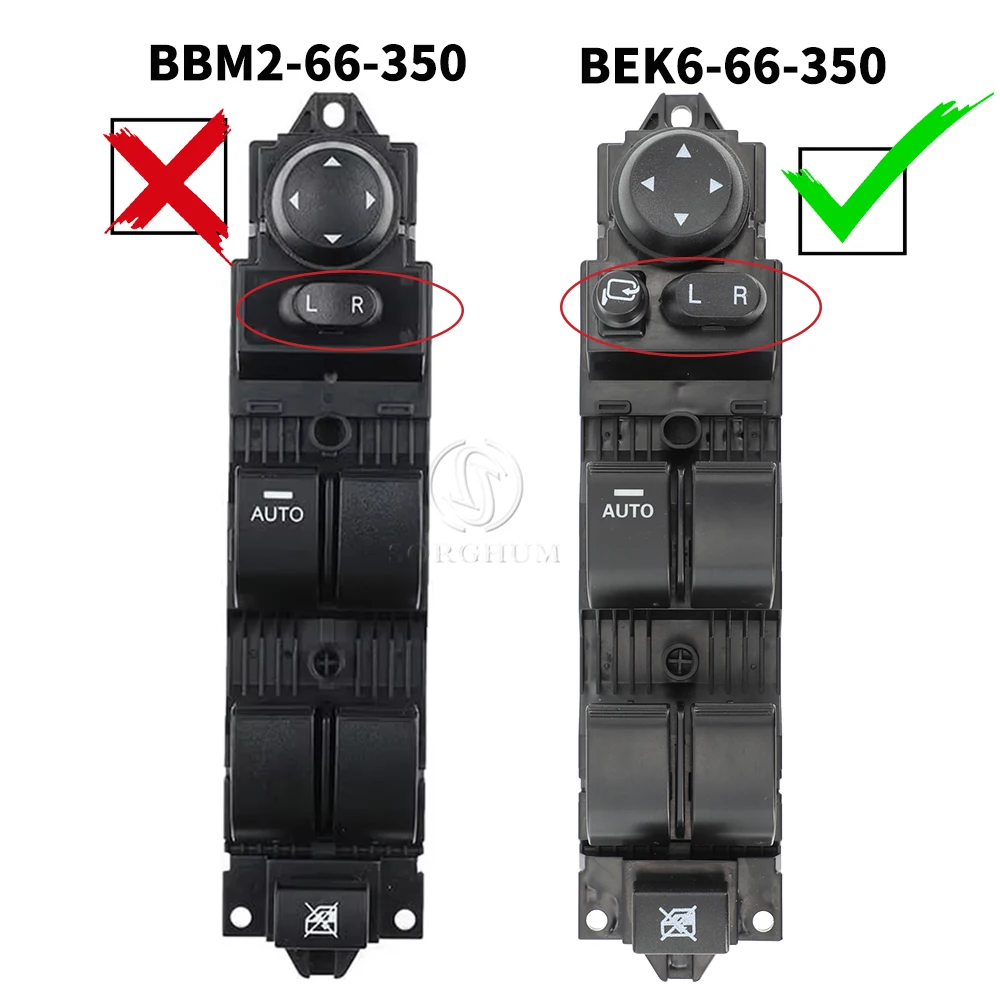 Car Power Window Switch BEK6-66-350 For Mazda 3 2011 2012 2013