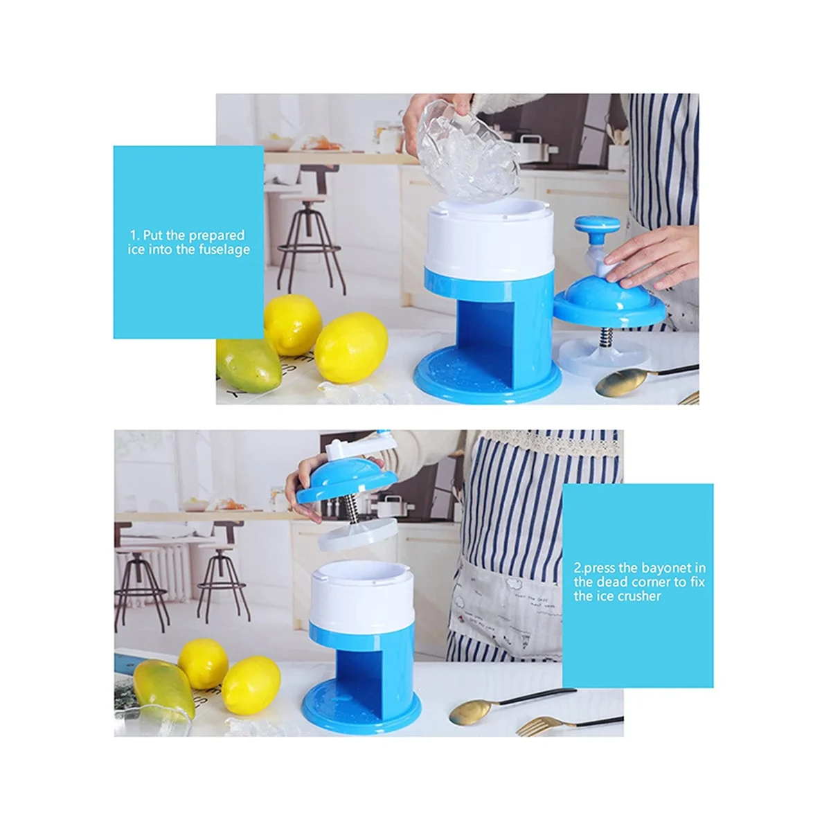 Hand-Shaved Ice Machine, Manual Fruit Smoothie Machine, Mini Household Small Ice Crusher Ice Machine