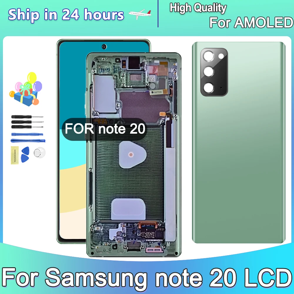 

AMOLED For Samsung Note 20 LCD N980 N980F SM-N980F/DS LCD Display Touch Screen with Frame Digitizer Assembly Replacement