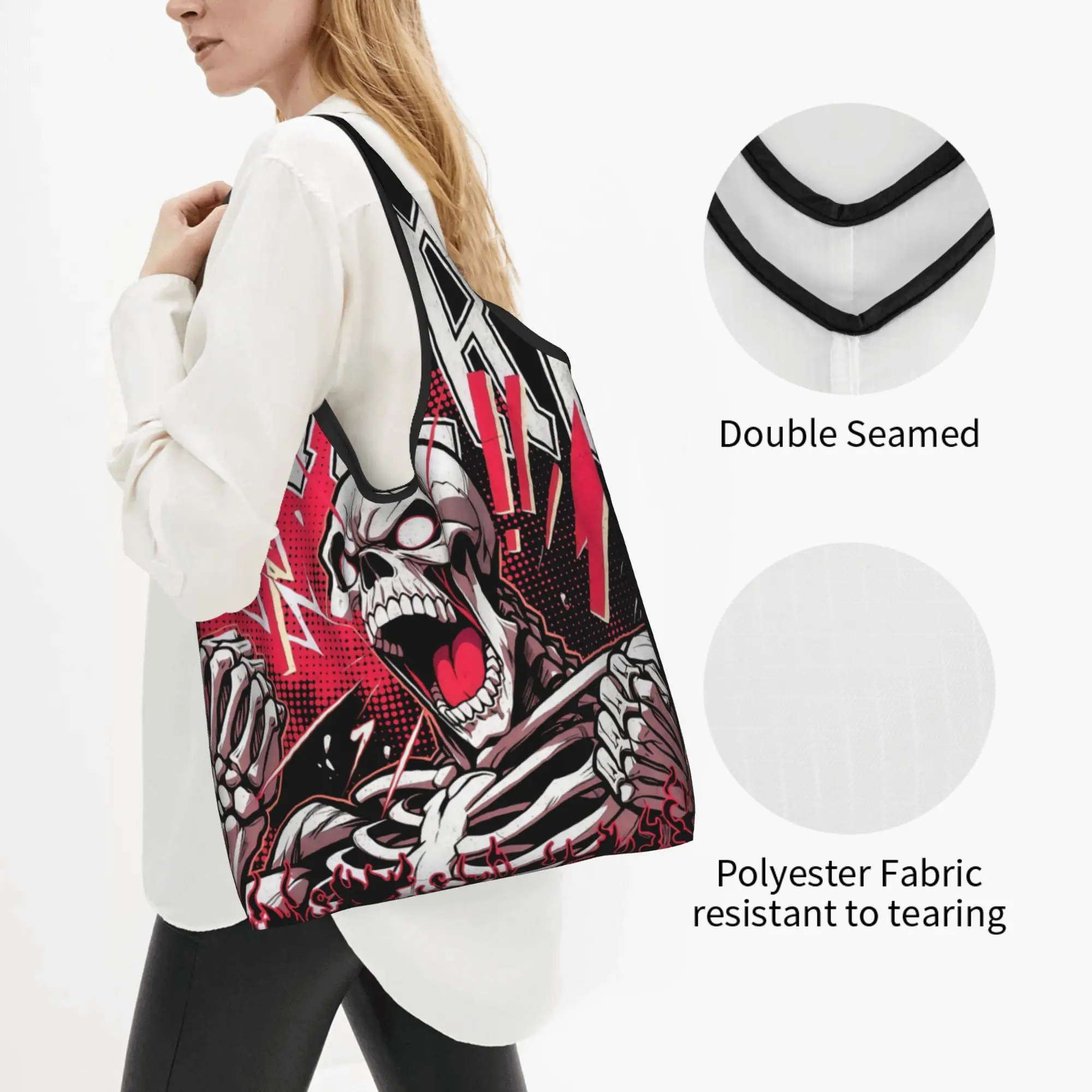 Berserk Japane Anime  Groceries Shopping Tote Bags Women Cute Manga  Shopper Shoulder Bags Big Capacity Handbags