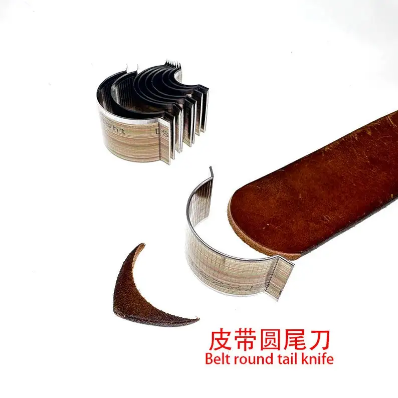 Belt tail cutting die thickened imported knife without plant tanned belt making tools leather tools