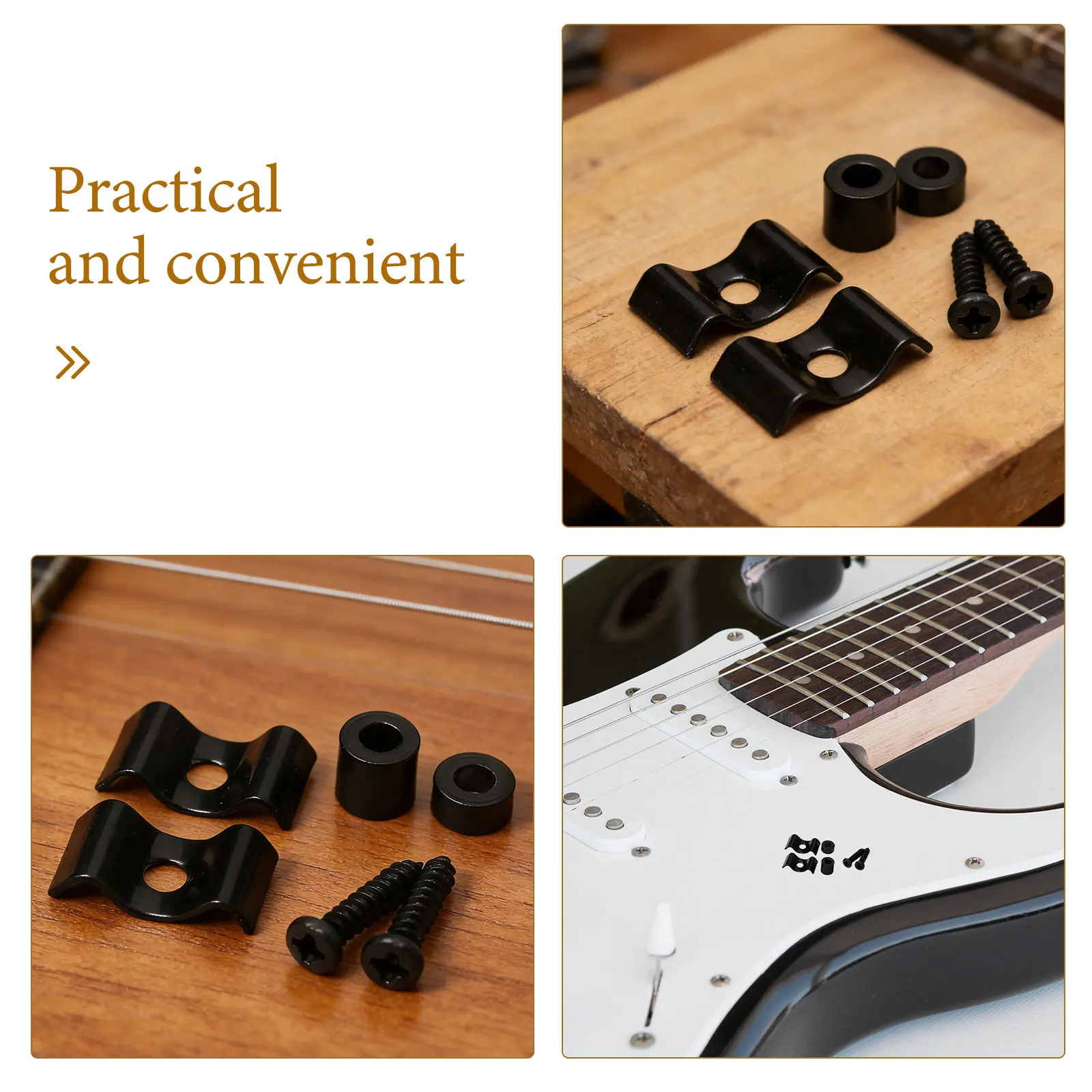 10Pcs Electric Guitar String Tree Retainers Brass Guide Kit Stable Tuning Long Lifespan Bass Guitar Parts Accessories