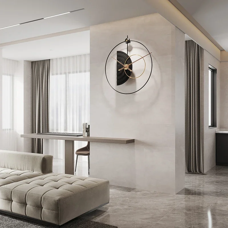 Modern Wall Clock Metal Decorative Silent Non-Ticking Big Clocks Modern Home Decorations for Living Room Large Wall Clocks