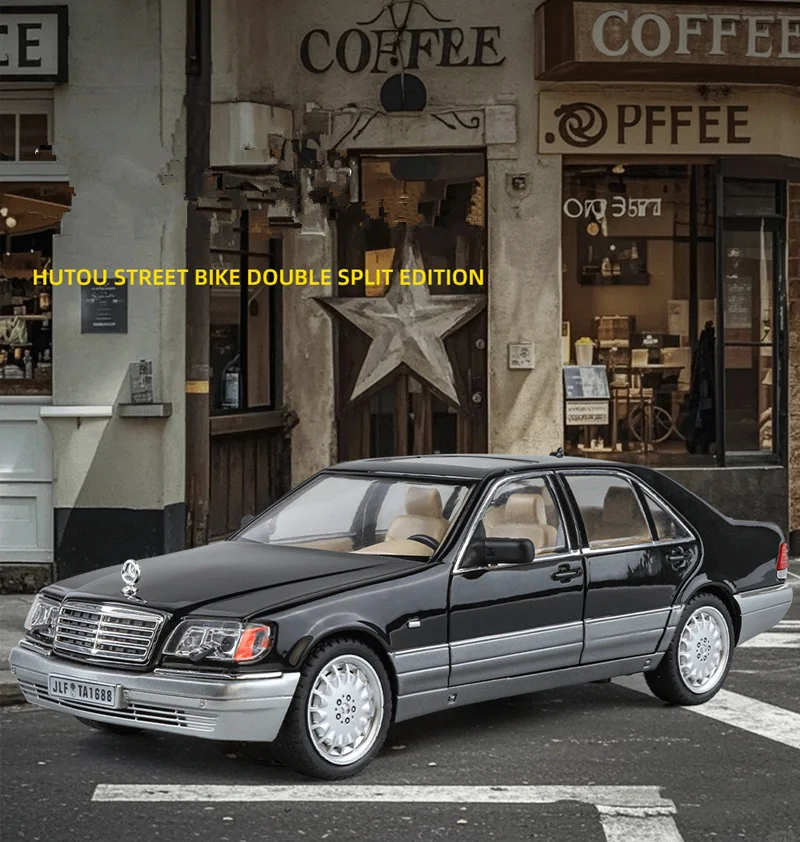 1:24 W140 S320 SEL Street Edition Legierung Oldtimer Modell Druckguss Metall Retro Alte Fahrzeuge Auto Modell Sound Licht Kinder Spielzeug Geschenk – Detail 1