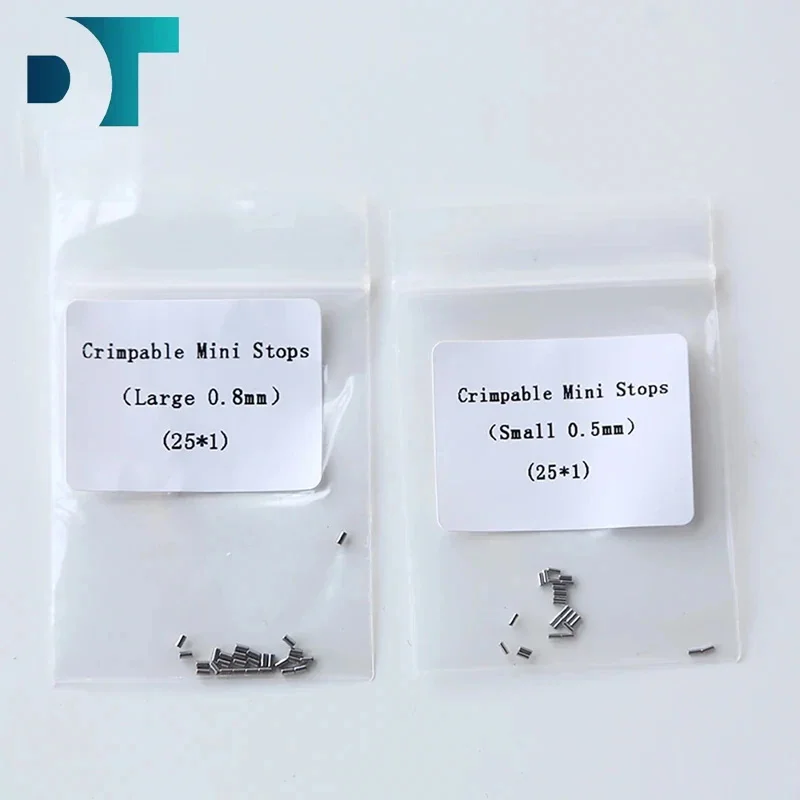 Dental Orthodontic Crimpable Hooks Mini Stops 0.5mm 0.8mm Stop Tube Dentistry Ortodoncia Acc 10pcs/Bag