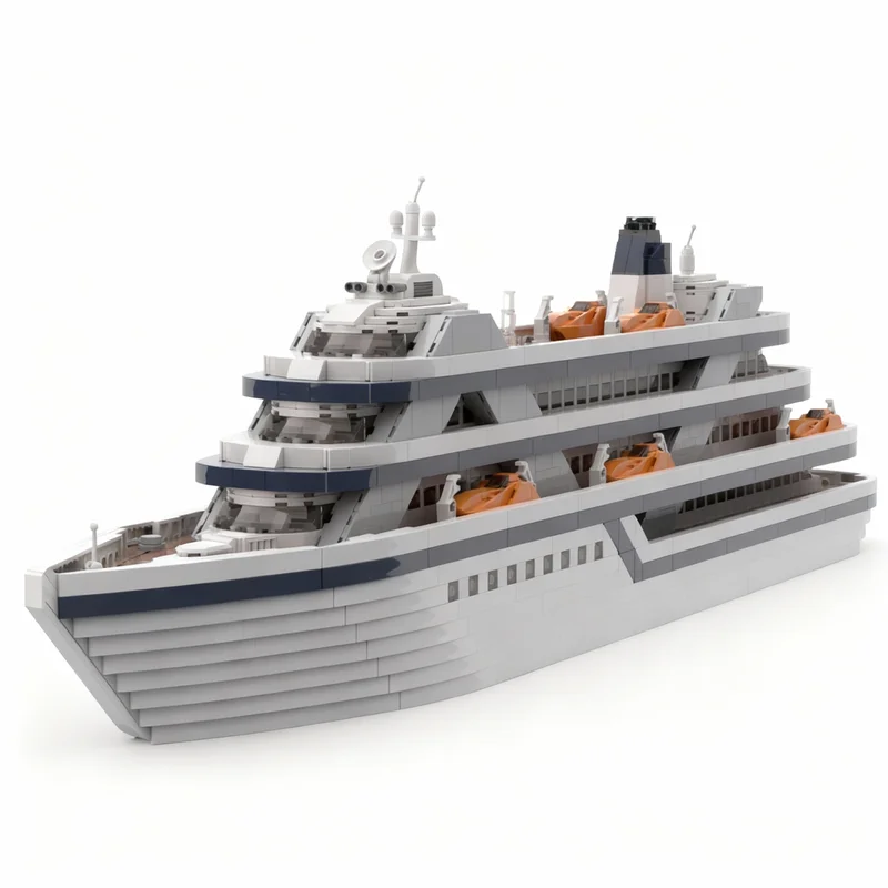 

3531PCS MOC Creative Model Ship Cruise Passenger Ferry Microscale Building Blocks DIY Assembly Building Blocks Display Gift Set