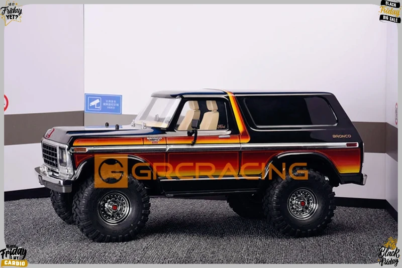RC Car Full Interior Body Shell Cab Seat Kit for 1/10 RC Crawler for Traxxas TRX-4 for TRX4 Bronco G161R