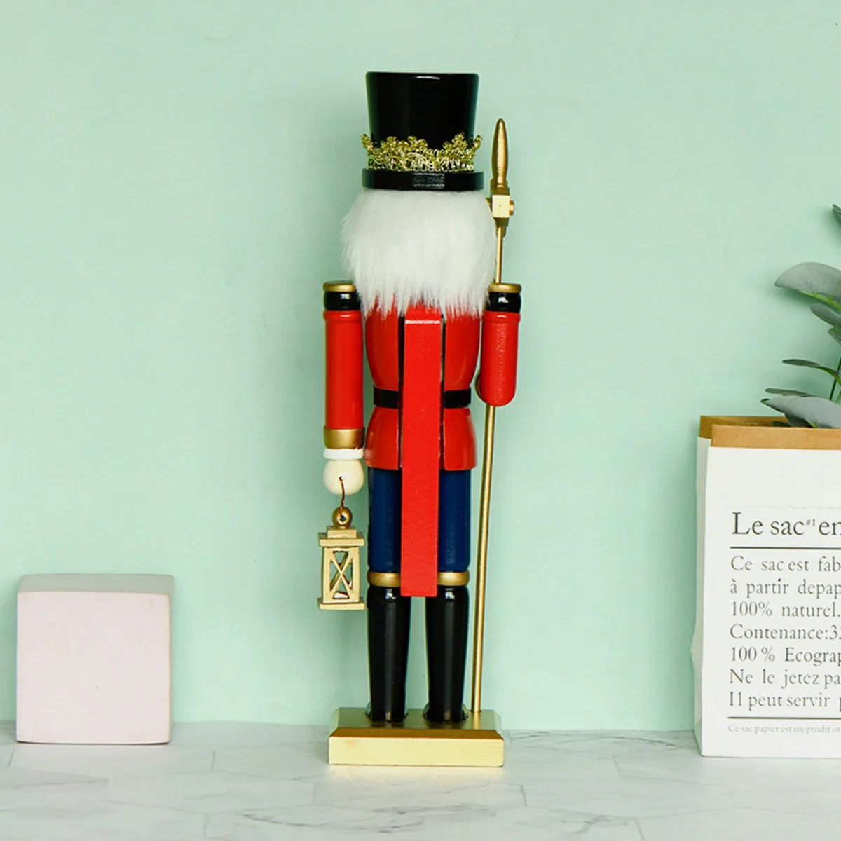 

NHG-dWooden Soldiers Nutcracker Ornaments Christmas Decorations Wood Figurine Puppet Toys