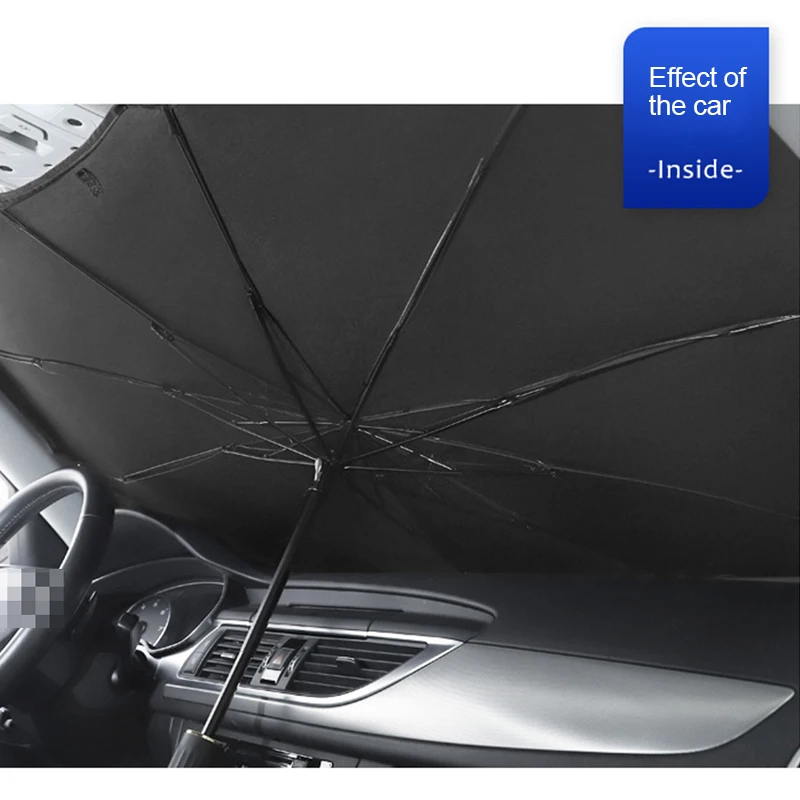 Front Car Windshield Sunshade Folding Umbrella Auto Anti-UV Sun Shade Parasol Umbrella Type for Car Window Summer Sun Protection