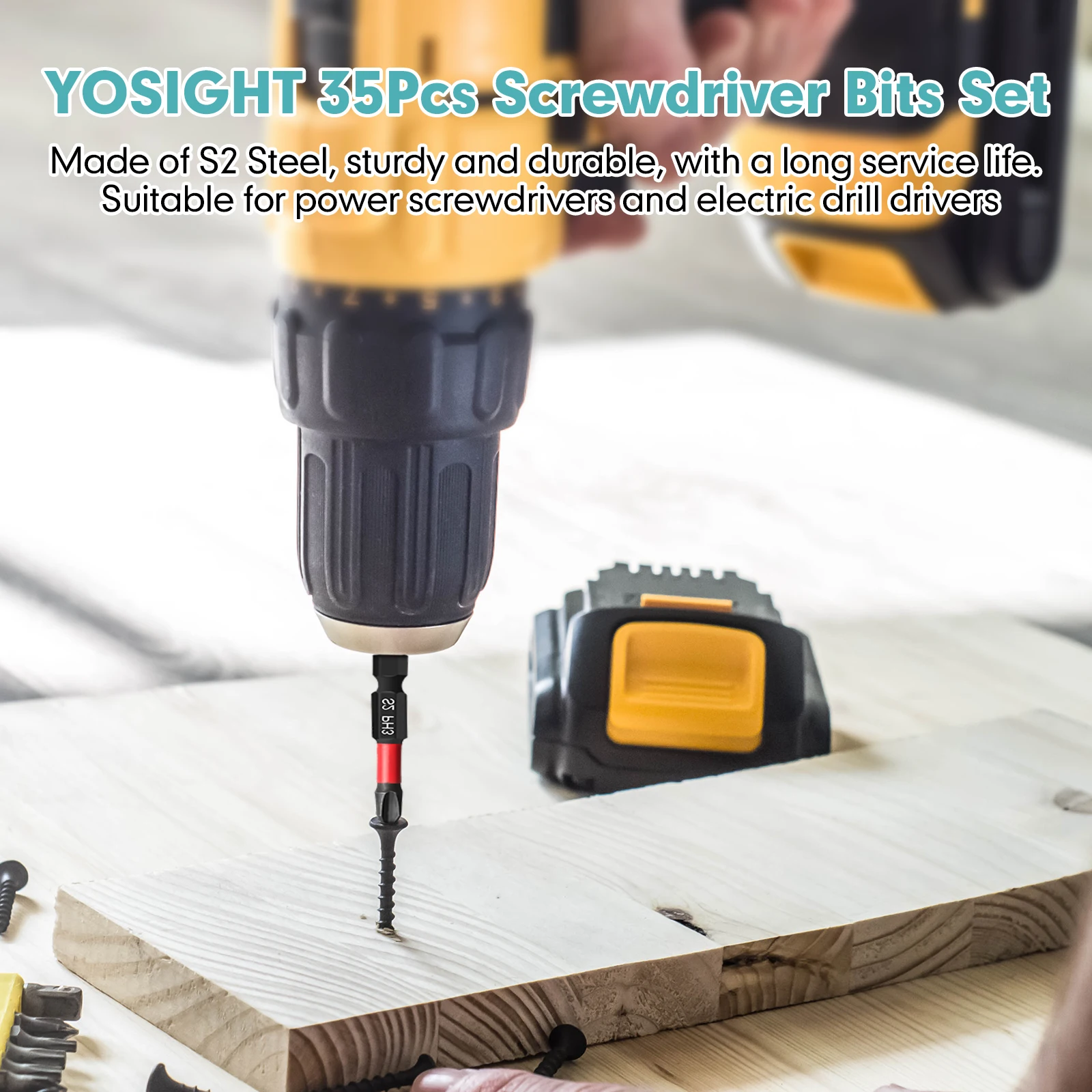 Set di punte per cacciavite 35Pes Set di punte per cacciavite a impatto S2 Set di punte per cacciavite magnetico forte Phillips multifunzionale