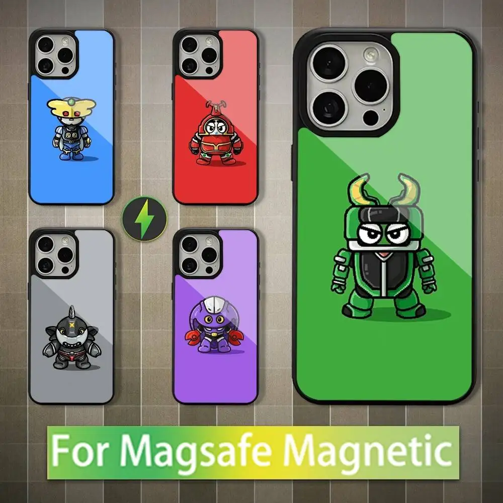 

B-Robo Cartoon K-Kabutack Phone Case For iPhone 16,15,14,13,12,11,Pro,Max,Plus,Mini,Magsafe,Magnetic Wireless Charging Case