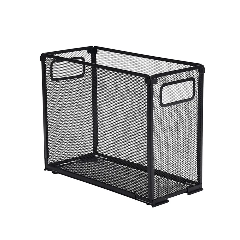 

Mesh Metal Hanging File Folder Organizer Detachable Foldable Office Filing Crate Antislip Black File Holder Organizer Desktop