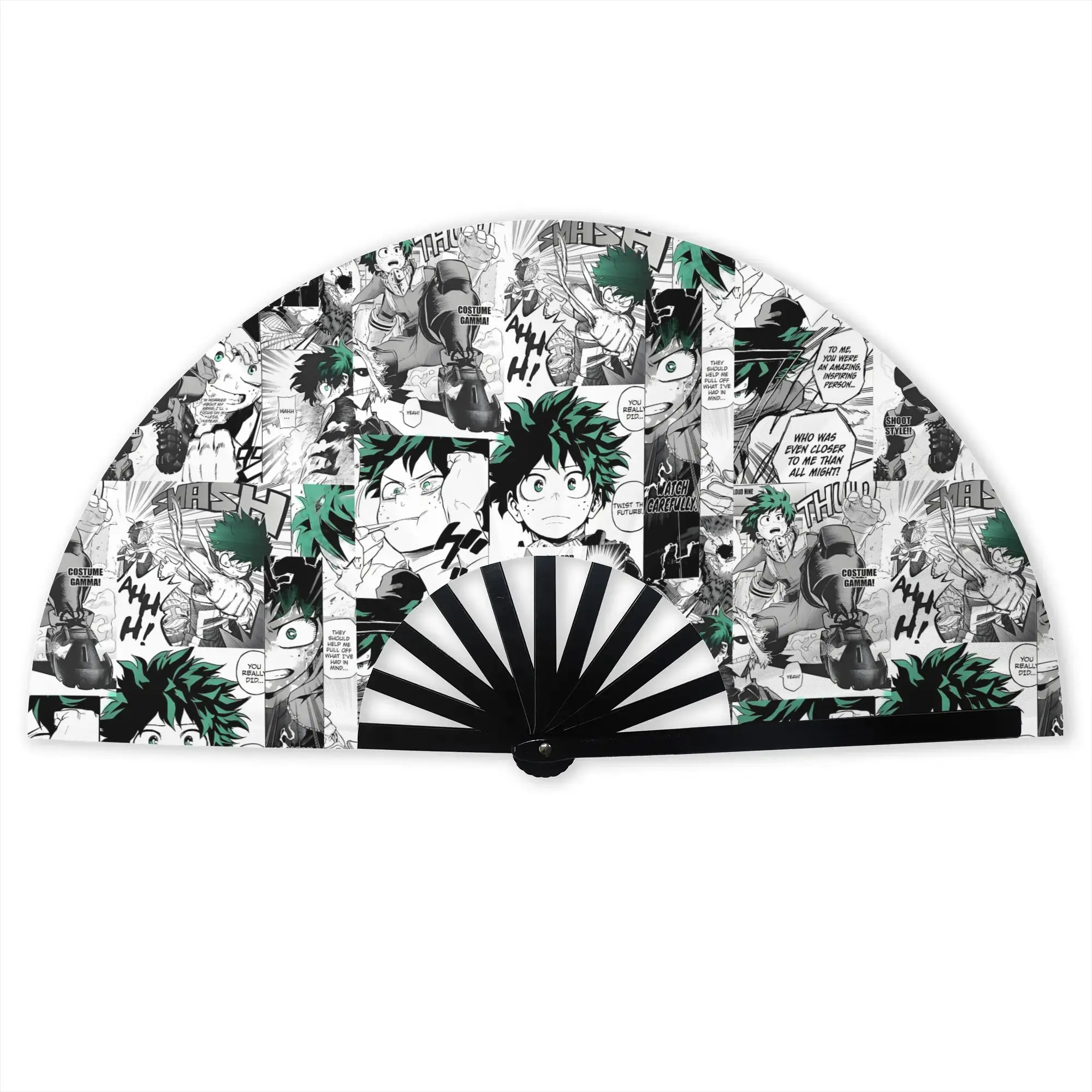 My H-Heros Academias Traditional Folding Fan Chinese Style Fire Fashion Cartton Comic Fans Gift  Exquisite Decorative Hand Fan