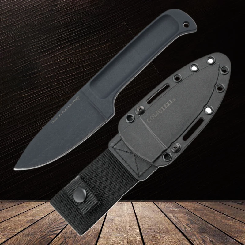 

Black Cold Steel Sharp Fixed Blade Knife Outdoor Camping Straight Knives Survival Tactical Hunting Tools with Scabbard