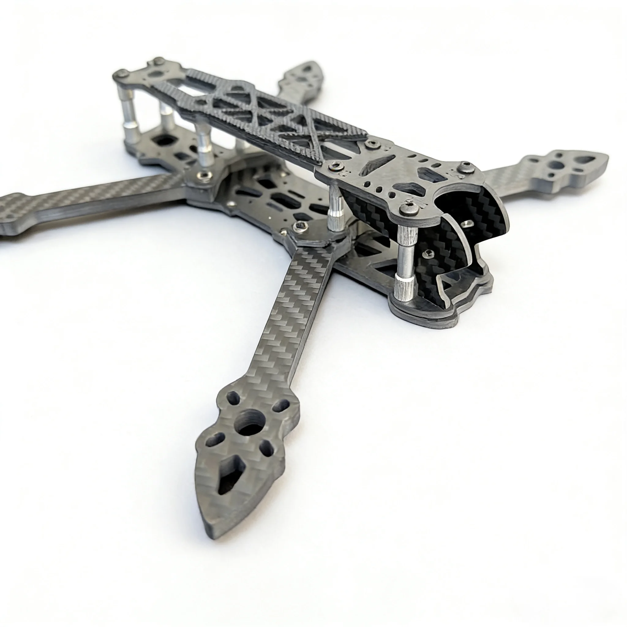 إطار من ألياف الكربون Mark4 مقاس 5 بوصات FPV، قاعدة عجلات 217 مم، أذرع 5 مم، إطار حر طويل المدى، مناسب لسباق RC كوادكوبتر dr #4