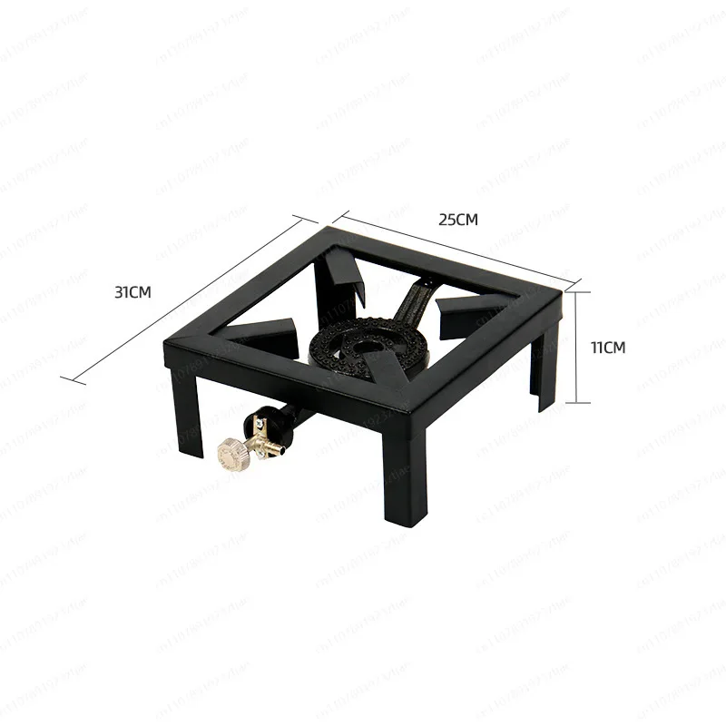 Heavy Duty Cast Iron Gas Stove with Stand, High Output Single Burner Propane Cooktop for Energy Saving Camping