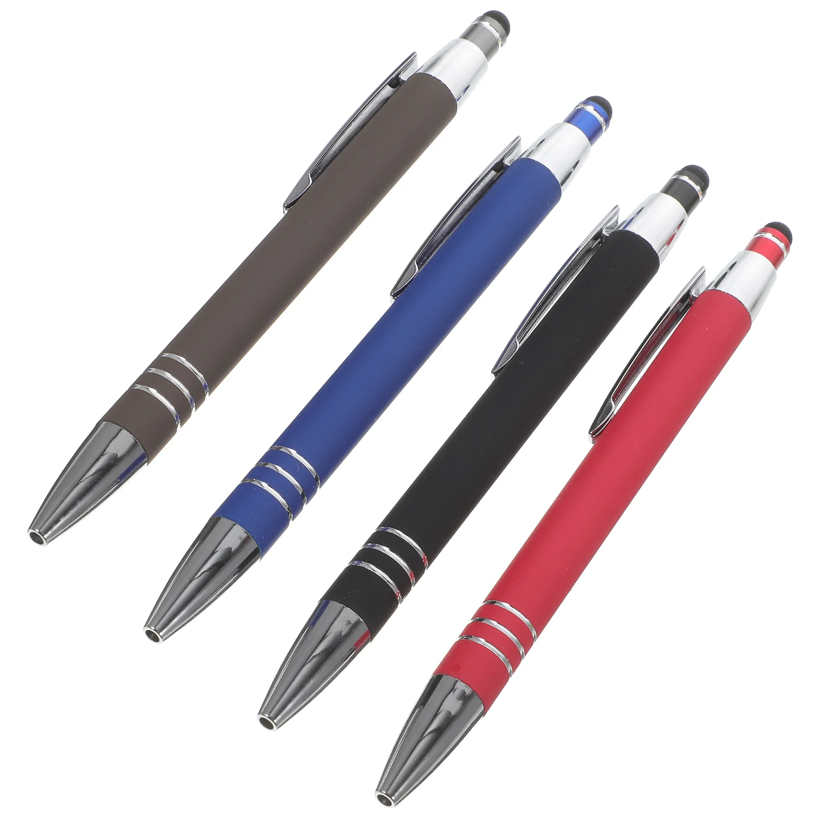

4Pcs Metal Ballpoint Pen Portable Ergonomic Writing Pen Office Home School Use Smooth Ink Black Pens