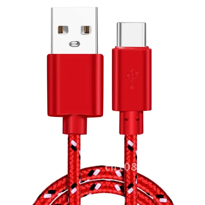 

Nylon Braided USB C Cable 1M 2M 3M Fast Charging Data Sync USB Type C Cable For Samsung S9 S10 Xiaomi mi8 Huawei P30 Type-c