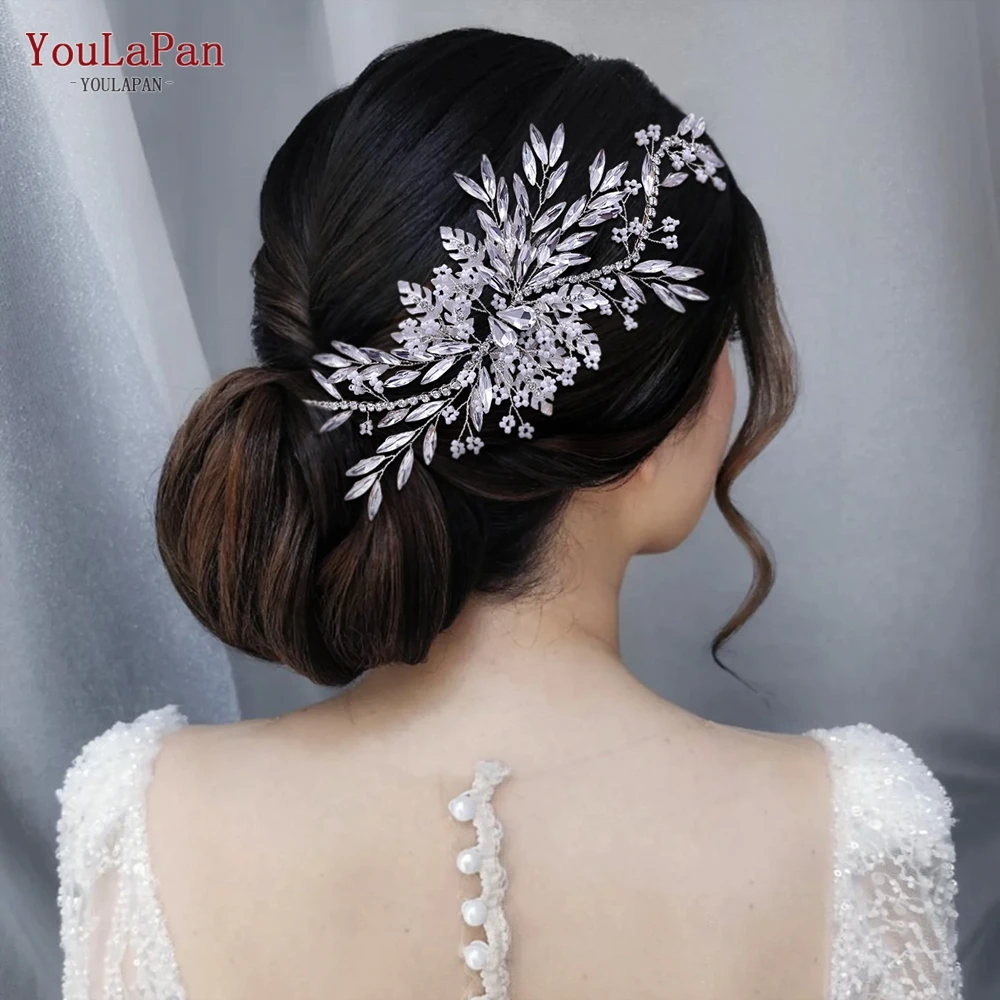 

YouLaPan HP277 Bridal Headpiece Wedding Hair Accessories Beads Headdress for Woman Rhinestones Bridesmaid Headband Hair Jewelry