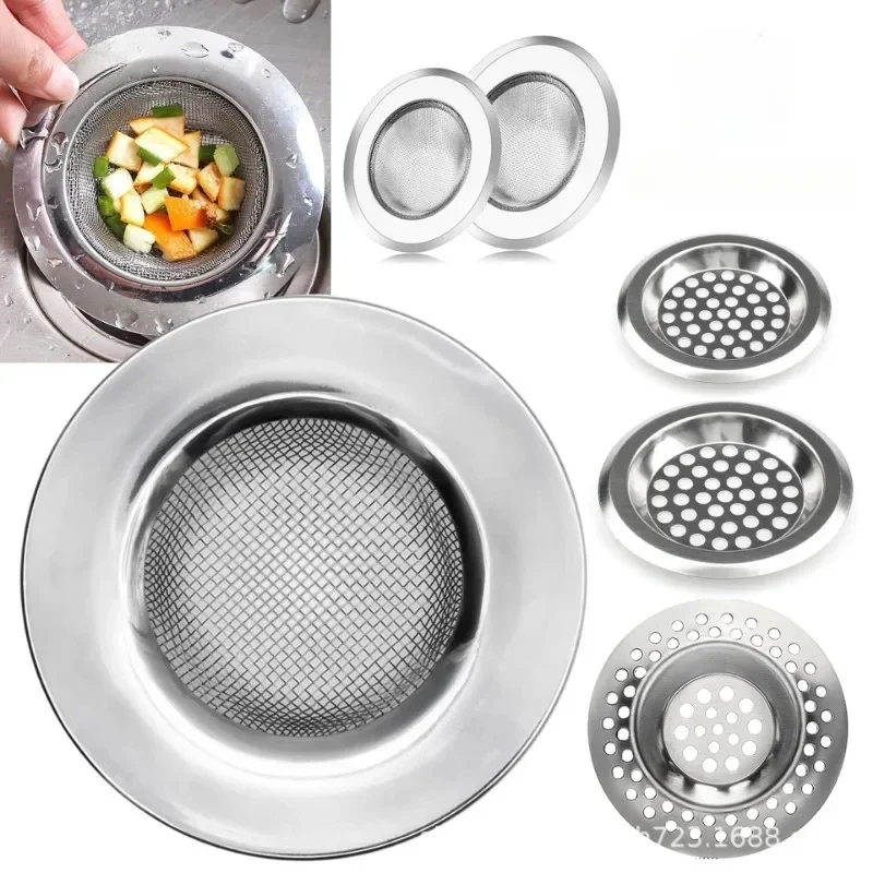 Stainless Steel Kitchen Sink Filter Mesh SinkStrainer Filter BathroomSink Strainer Drain HoleFilter Trap Waste Screen