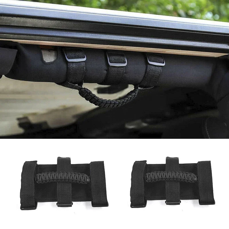 

2Pcs Car Roll Bar Grab Handles Grip Handle for Jeep Wrangler YJ TJ JK JL JT Gladiator Grip Bar Pulling Tab Interior Accessories