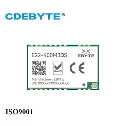 EBYTE E22-400M30S LoRa SX1268 433MHz módulo RF TCXO SMD IPEX agujero de sello 1W transmisor y receptor de datos inalámbricos de largo alcance