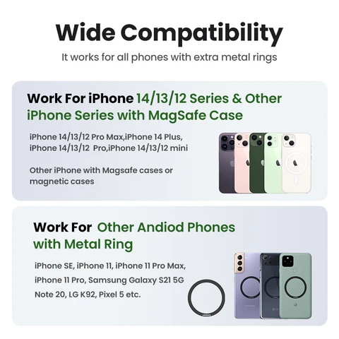 Магнитная подставка UGREEN для телефона iPhone 14, 13, 12, Xiaomi, Samsung, Huawei, алюминиевый держатель для сотового телефона, магнитный держатель для телефона