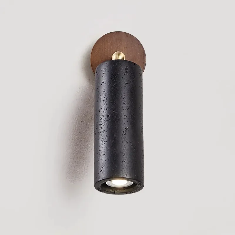 for Medieval Bedroom Bedside Small Wall Lamp Nordic Simple Light Luxury Rotatable Reading Homestay Retro Entrance Photo