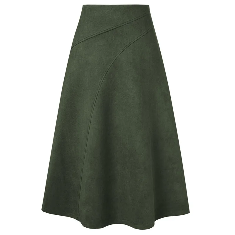 

2025 Autumn Commuter High Waist Show Skirt All-match Pleated Large Swing A-line Skirt