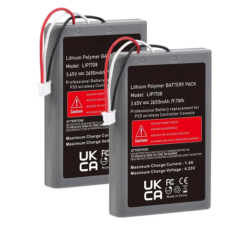 3.65V LIP1708 2650mAh PS5 Controller Replaces Battery for Sony PS5 DualSense CFI-ZCT1W Wireless Controller Battery