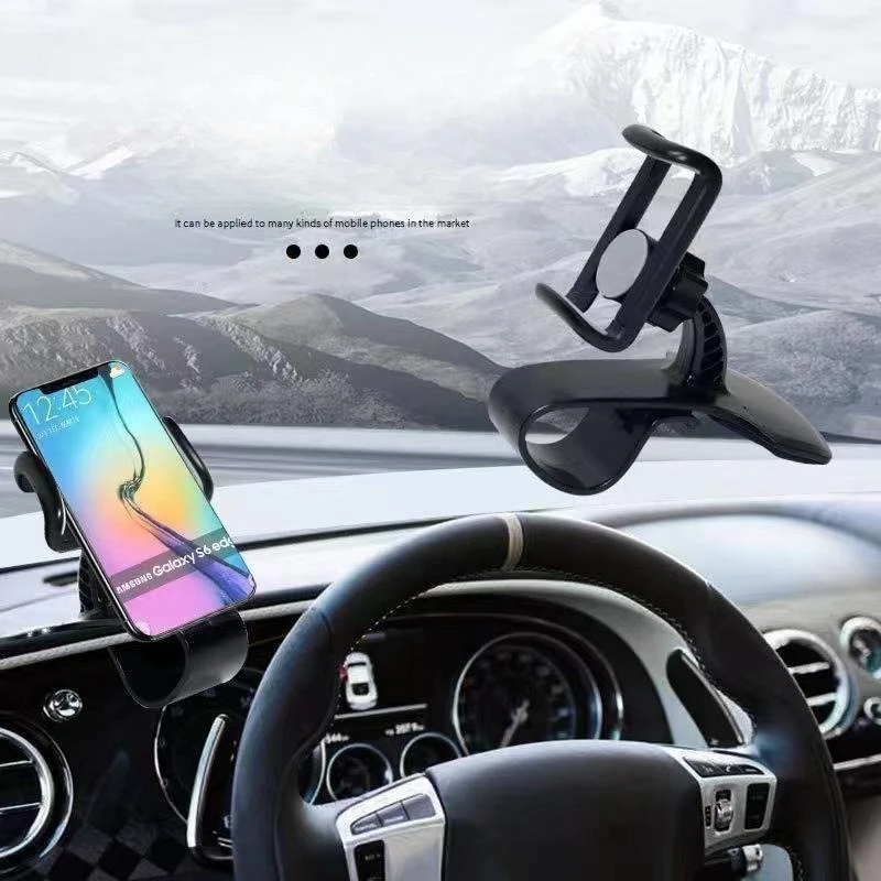 Dashboard Car mobile phone holder HUD snap-on 360-degree rotating clip, car dashboard navigation bracket
