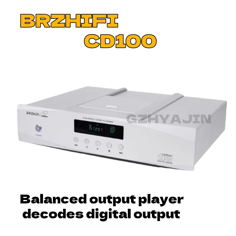 New CD100 audiophile CD player, top push cover balanced output player, decoded digital output with remote control