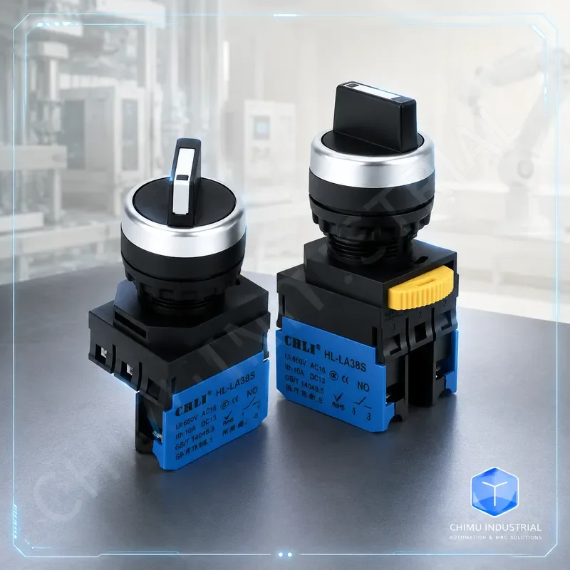 【CHIMU INDUSTRIAL】 for LA38S-10X/2 11X/2 20X/3 Selector Switch 22mm 2 Position 3 Position Self Latching