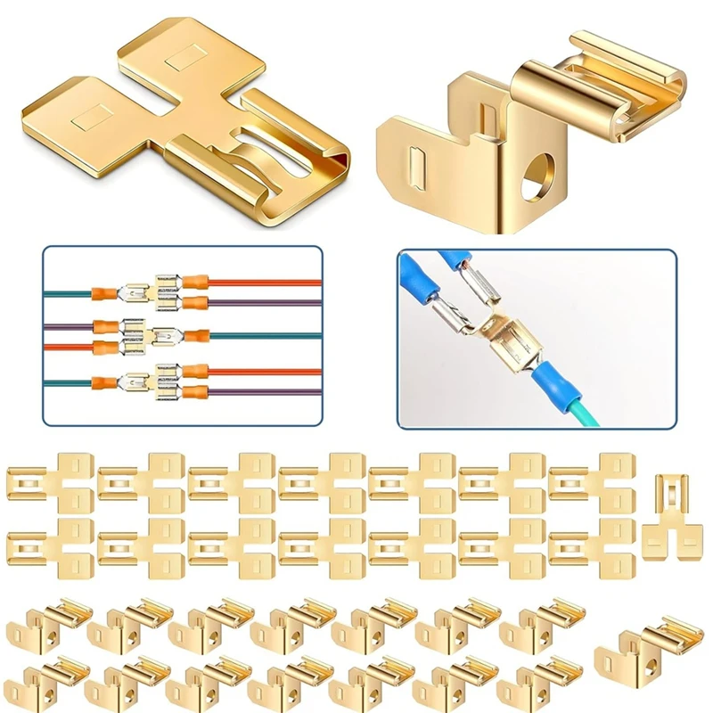 

Piggyback Spade Connectors Quick Disconnect Electrical Wire Spade Terminals Adapter