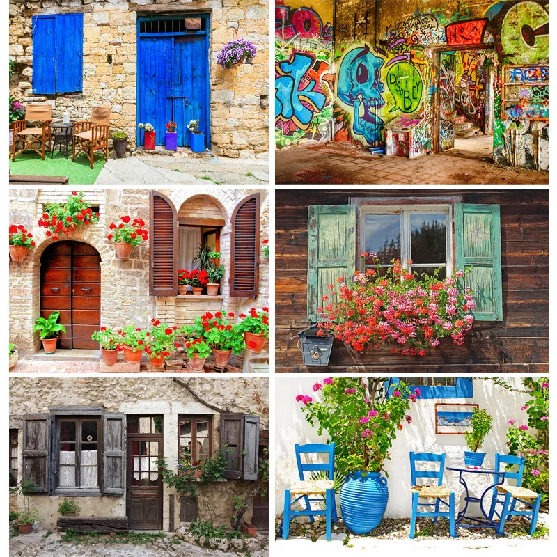 ZHISUXI European Street Photography fondali decorazione per feste Baby Kids Birthday Theme Photo Background 220325 BB-01