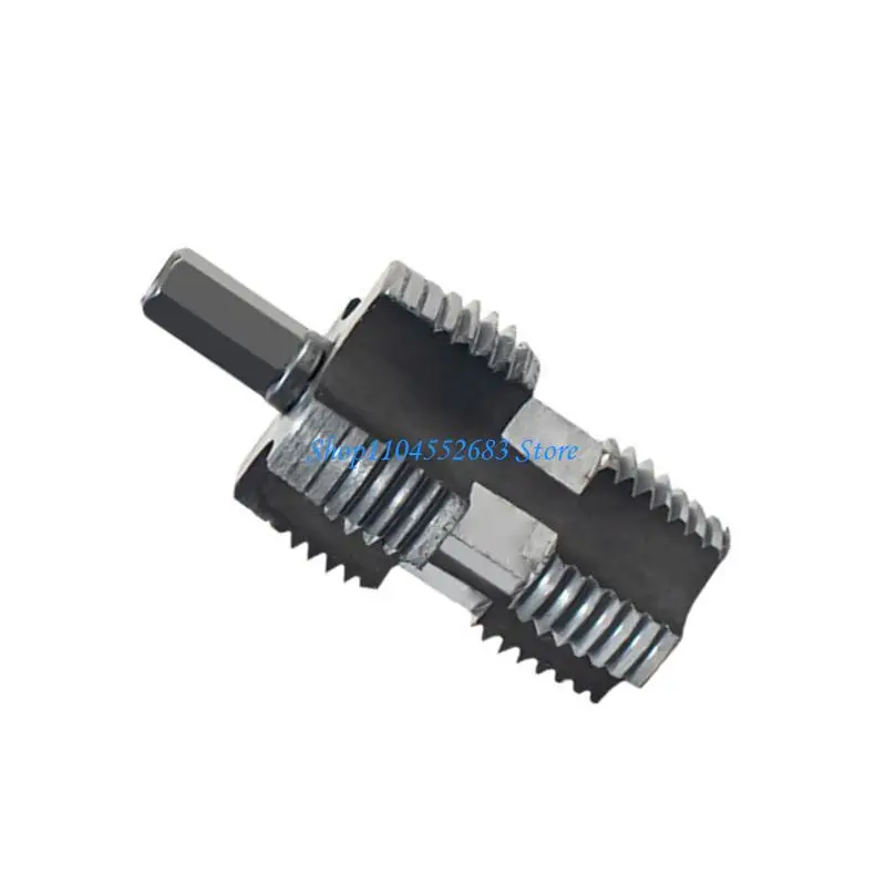 Y6GD PVC Thread Maker Ferramenta para perfuração elétrica, encadeador tubo plástico polegada 3/4 polegadas Trema