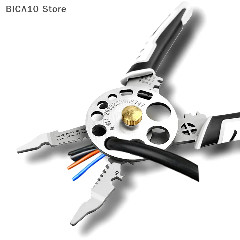 Multifunctional 10 In 1 Wire Cutting Pliers Manual Electrical Wire Stripping Pliers Cable Crimping Pliers Wire Pulling Scissors