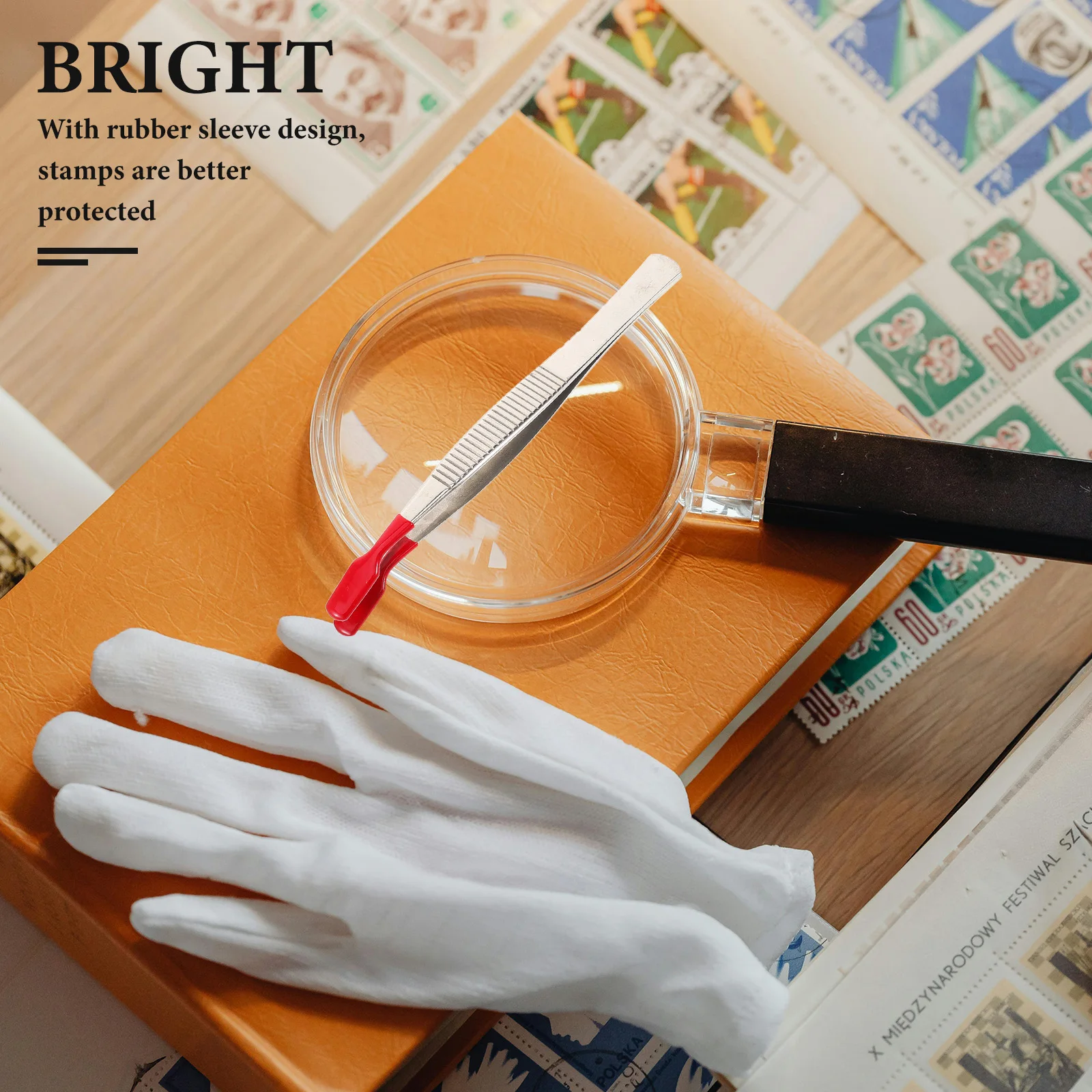 

Stainless Steel Stamp Tweezers Multi-Use Tweezer For Stamps Coin Collection Lightweight Ergonomic Design Handheld