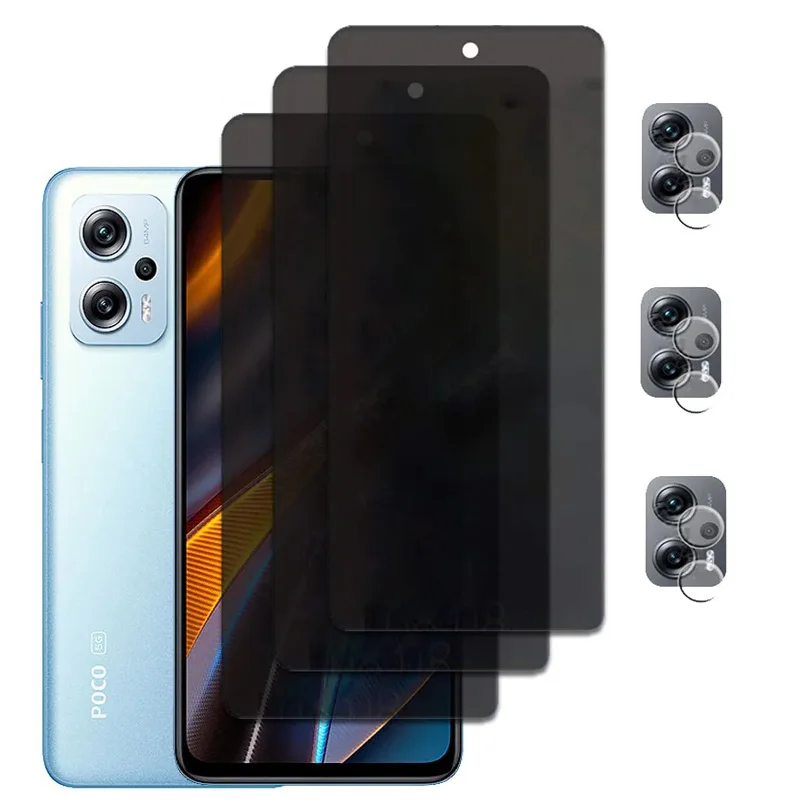 Privacy Glass for Xiaomi 14T Pro Anti-spy Tempered Glass Poco x5 pro Screen Protector X4 GT Black Glass Poco X5 Anti-Peep Film