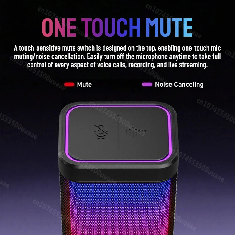 Monster Soundbase N31 Microphone de jeu USB, micro à condensateur hypercardioïde avec bouton muet pour la doublage de diffusion en direct de jeu