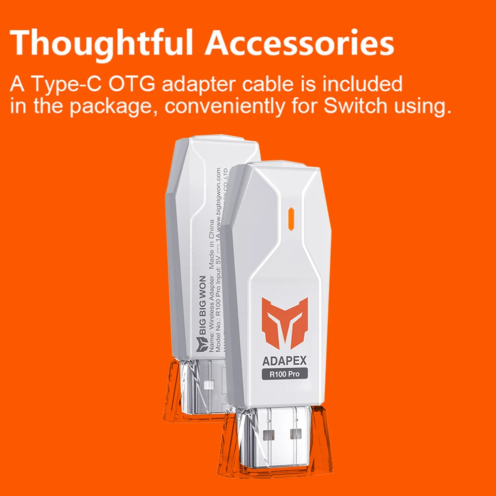 R100 Pro USB سماعة لاسلكية تعمل بالبلوتوث محول لنظام التشغيل Windows Switch PS3 PS4 PS5 PC XBOX سلسلة غمبد مقبض محول لعبة الملحقات