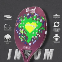 INSUM-Beach Tennis Racket with EVA Soft Full Carbon Fiber Surface, Men and Women 3