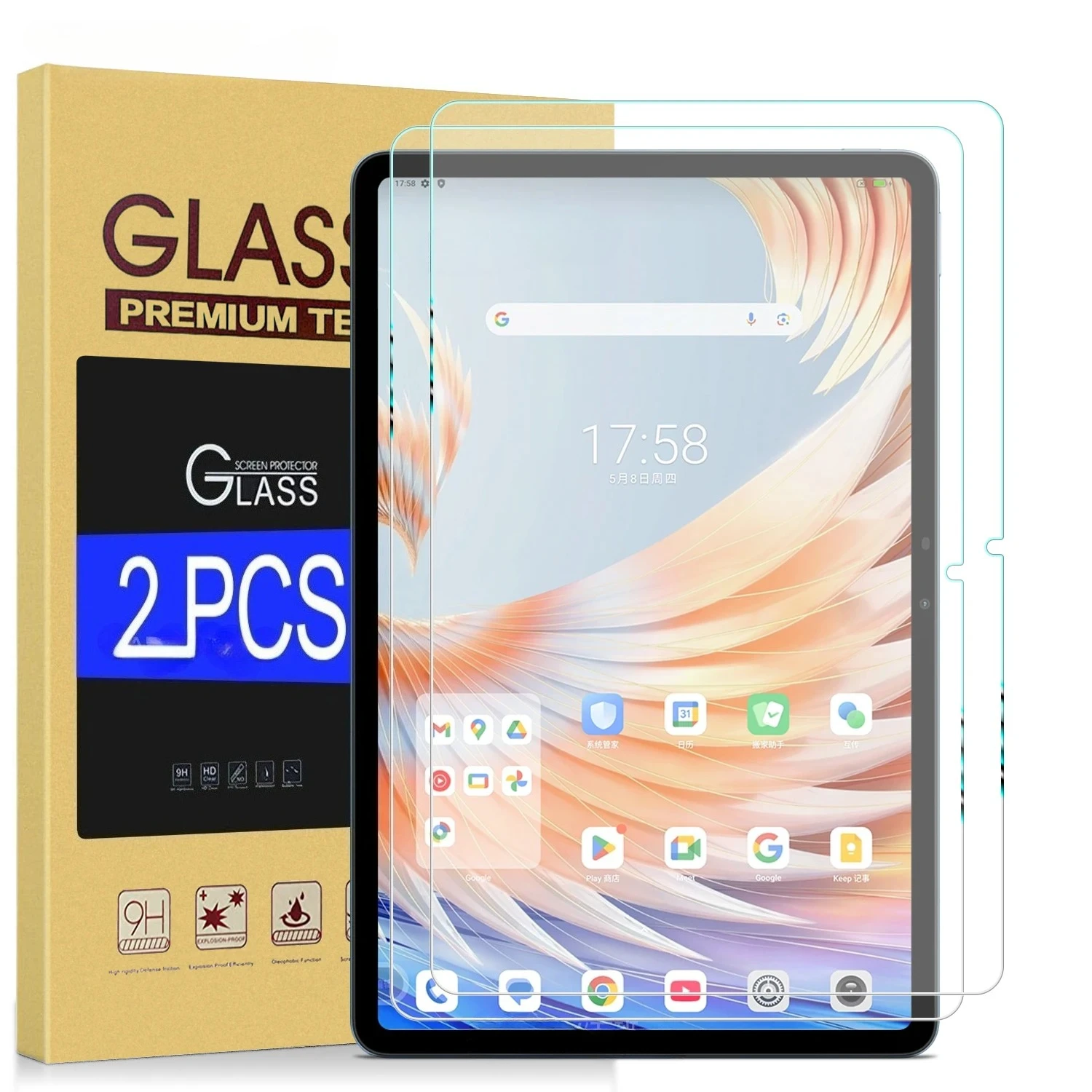 

2 Pieces 9H Tempered Glass Film Protector for NEW Blackview Tab Mega 3 12.1 Inch Screen Full Cover Ultra HD Film Scratch Proof