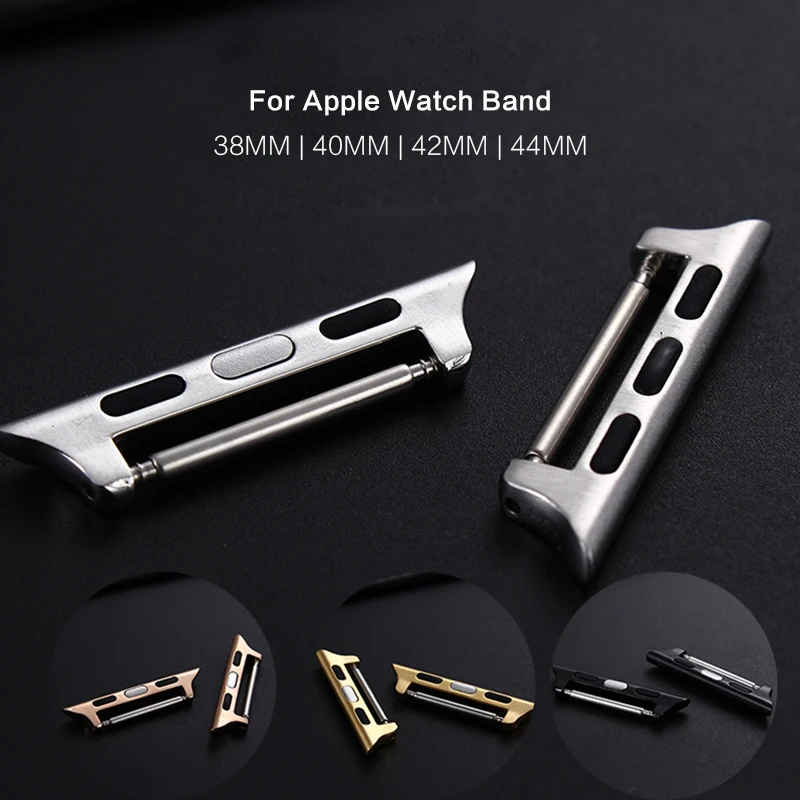 10Pcs Metal Steel Connector 1:1 For Apple Watch Band Adapter Replacement 40mm 42mm 44mm 41mm 45mm 49mm Ultra Strap Accessories