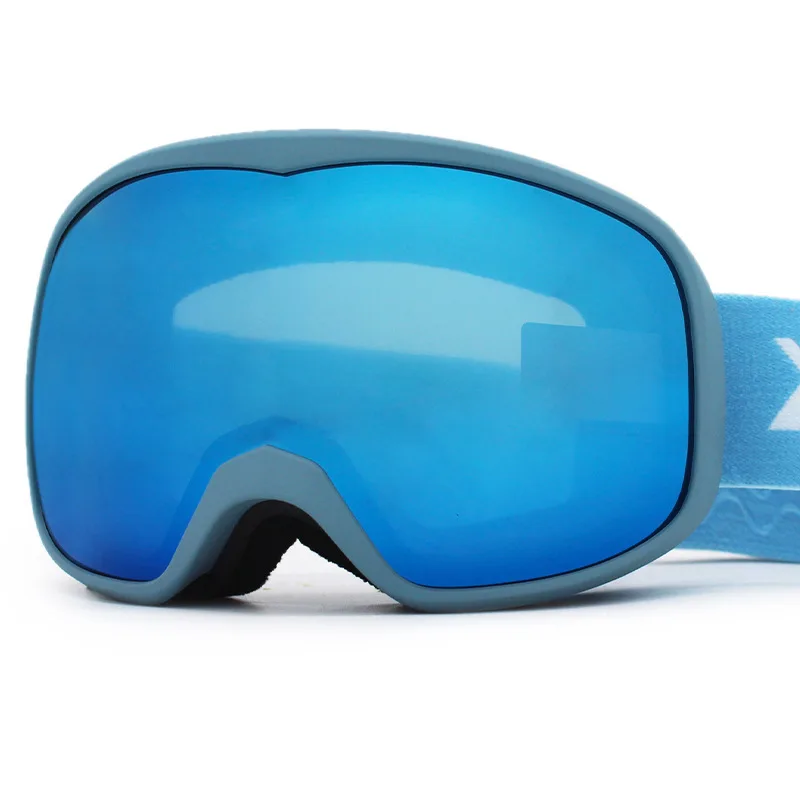 성인용 하이퍼볼로이드 스키 고글 이중층 자석 흡착 방풍 및 김서림 방지 스키 고글 카드 장착 가능 등산 및 스키용