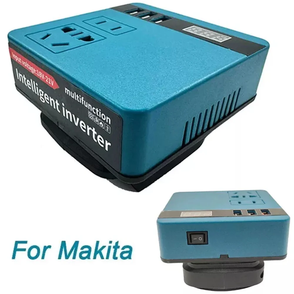 120W Lithium Battery Inverter DC 18V-21V To AC 220V for DeWalt Makita Milwaukee Smart Transformer Outdoor Work Inverter