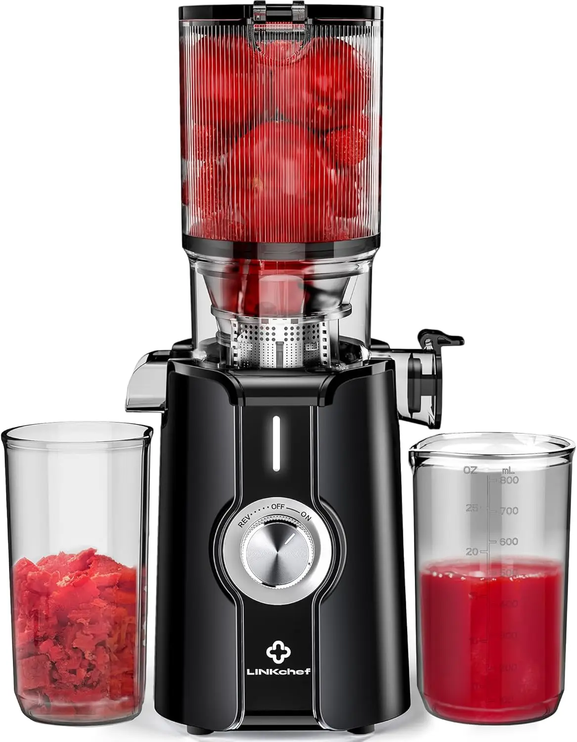 Rush Clear Slow Masticating Juicer Machines, Cold Press Juicer with No-Prep 4.35