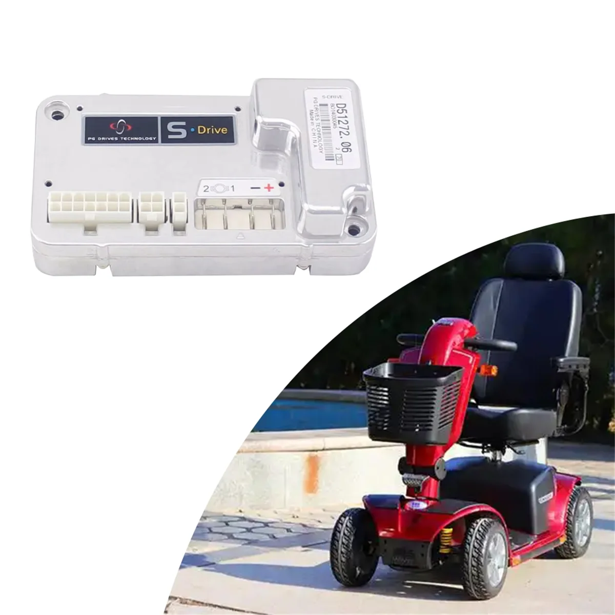 24V 70A Original S-Drive Controller D51272 for Mobility Scooter, PG Controller, Mobility Scooter Controller,Sunrise S400