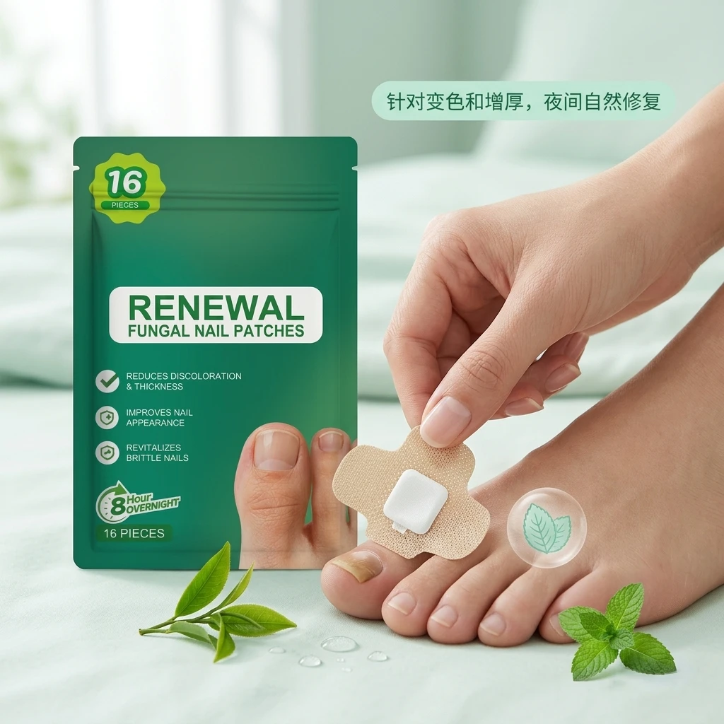 Renewal Nail Patches Nourishing Repair Damaged Nail Reduce Discoloration & Cracked Improving Appearance Foot Nail Repair Sticker